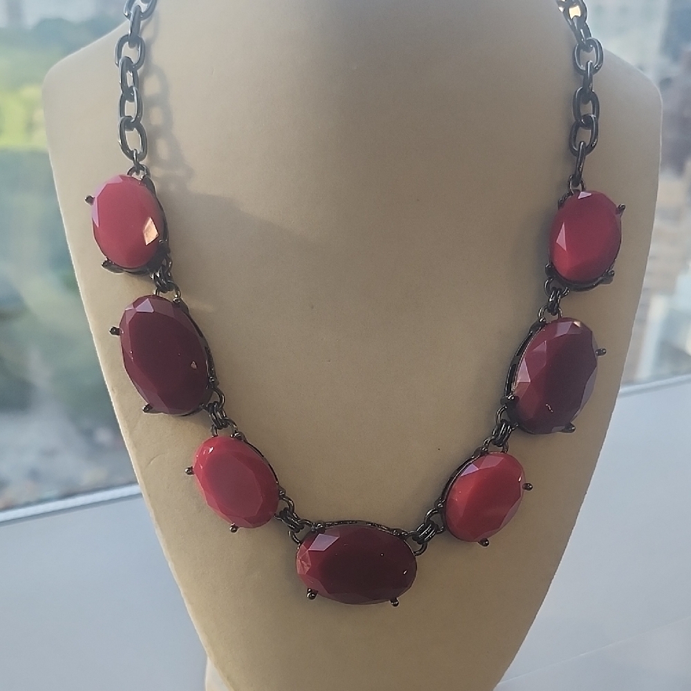 Premier Bold Red Statement Necklace - image 2